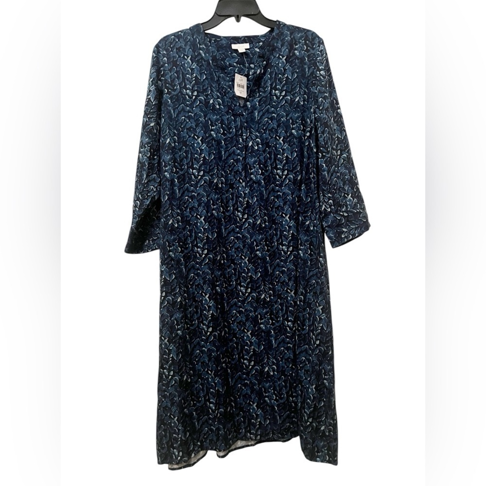 J. Jill Asymmetrical Black and Blue Sundress